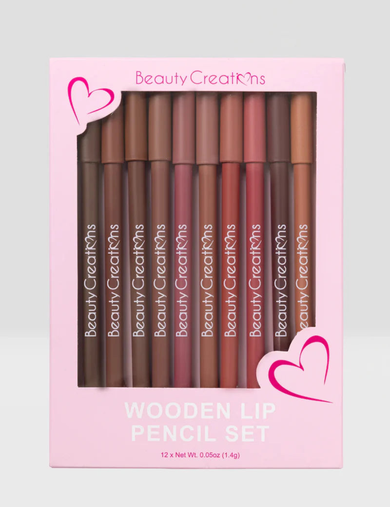 Beauty Creations Wooden Lip Pencil Set